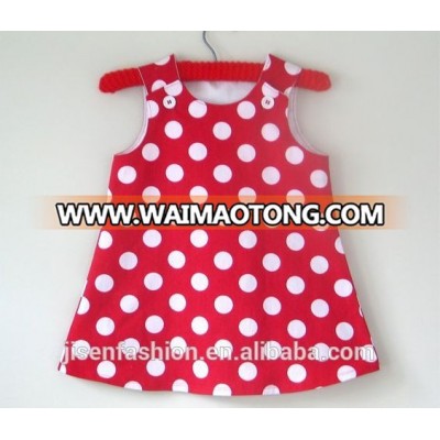 Baby Girl Dress Toddler Girl Red Polka Dot Pinafore Jumper Fairy Dress