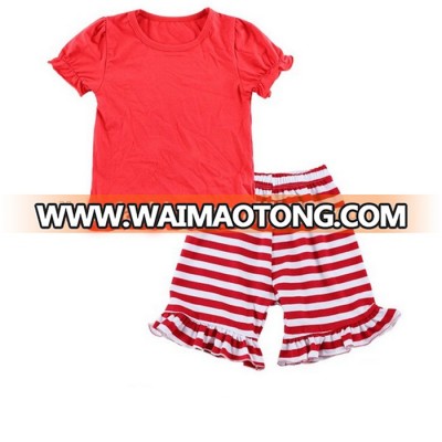 Summer Short Clothing Baby Sets Ruffle Beautiful Fashion Girl Outfits